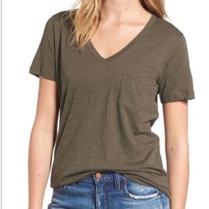 Whisper Cotton V-Neck Pocket Tee